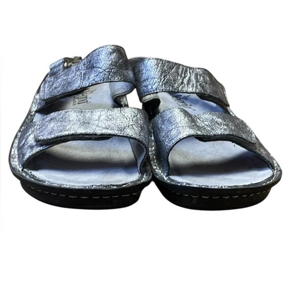 Alegria VER-565 Verona Sandals Women 36 6-6.5 Metallic Silver Disco Desert - Picture 3 of 12